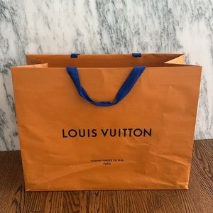 Louis Vuitton Paris 1854 Extra Large Gold Orange Blue Shopping Gift Bag